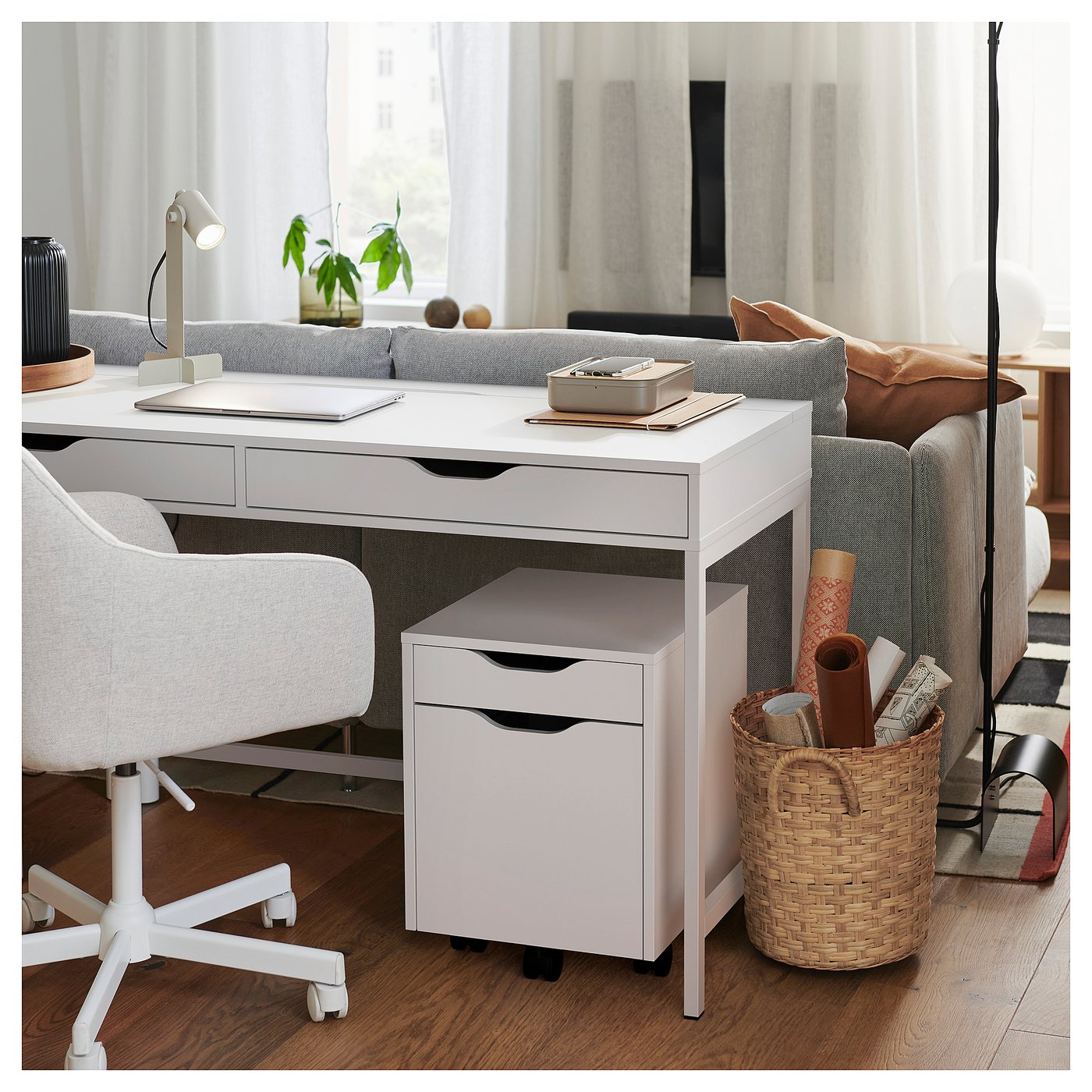 ALEX IKEA 104.735.55 Стол письменный 100x48 см Белый