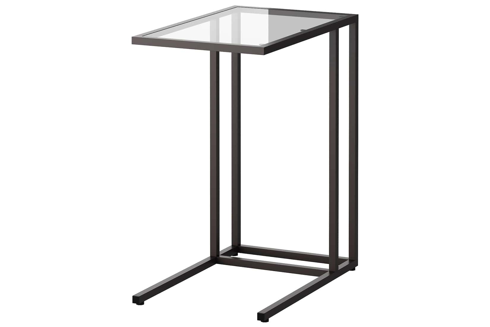 VITTSJO IKEA 002.502.49 Подставка д/ноутбука 35x65 см черно-коричневый/стекло