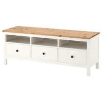 HEMNES IKEA 504.135.26 Тумба ТВ 148x47x57 см Белая морилка/Светло-коричневый