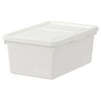 SOCKERBIT Контейнер с крышкой, белый 38x25x15 см