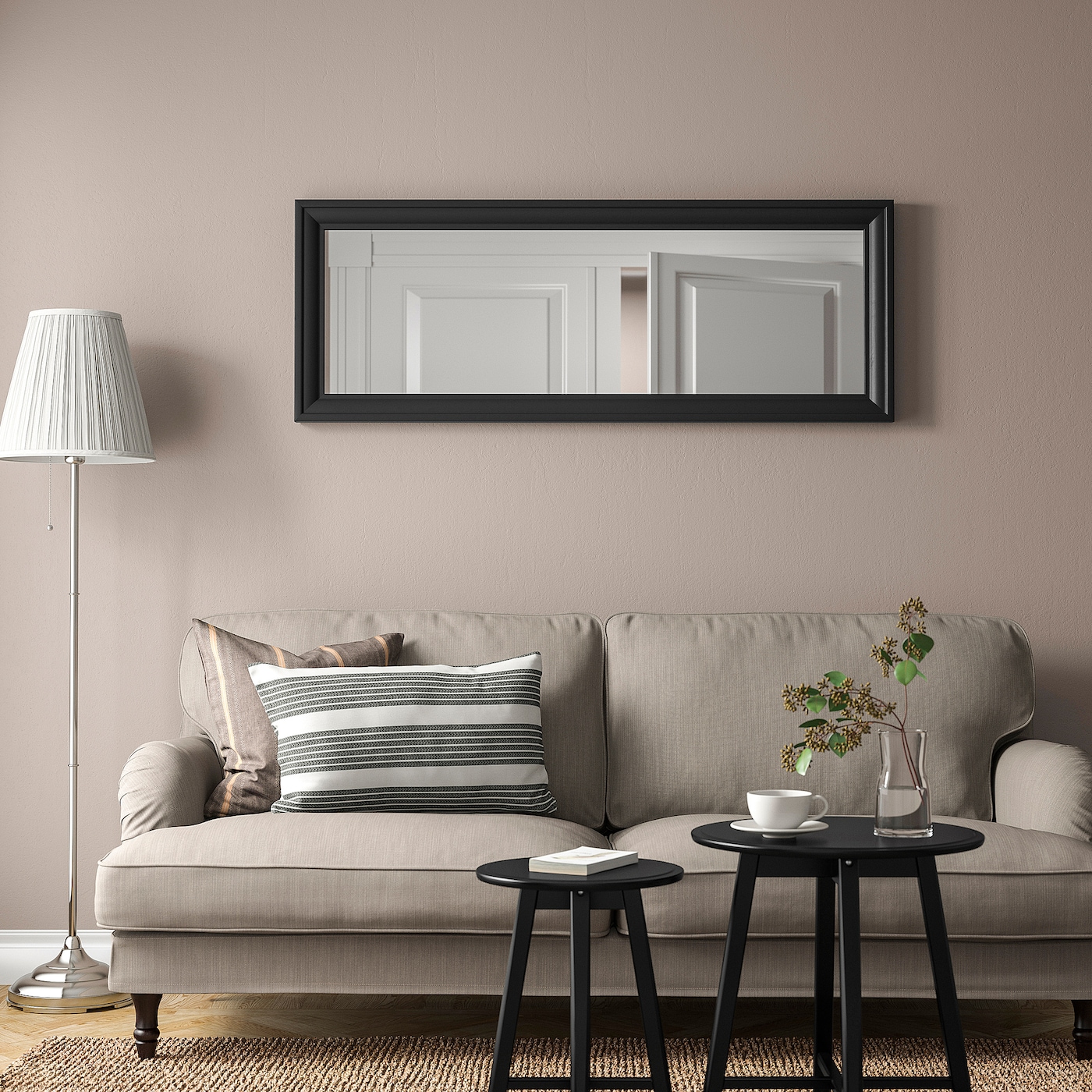 TOFTBYN IKEA 904.591.50 Зеркало 52x140 см. Чёрный