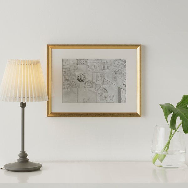 Silverhöjden рамка, злотый цвет
30x40 см