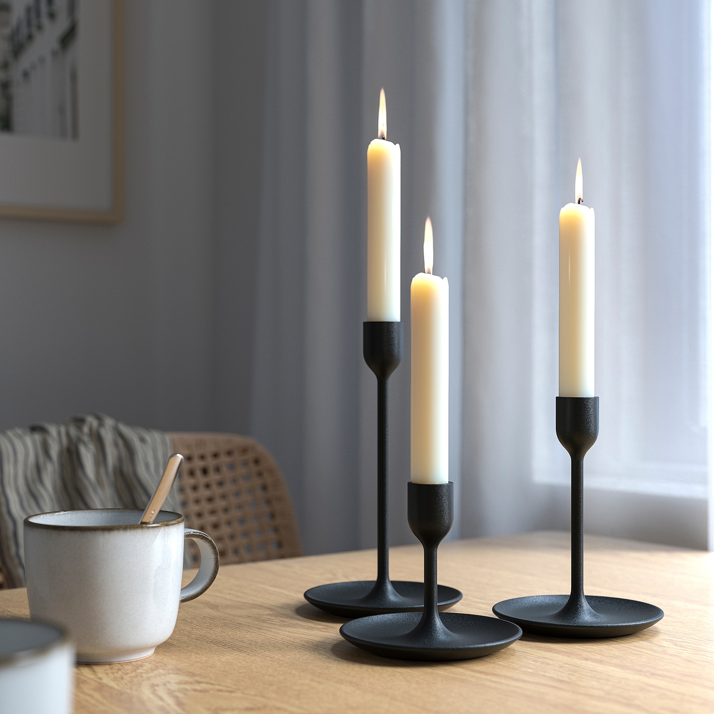 FULLTALIG IKEA 403.421.34 Набор подсвечников 3 штуки черный