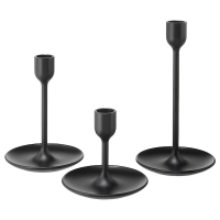FULLTALIG IKEA 403.421.34 Набор подсвечников 3 штуки черный FULLTALIG IKEA 403.421.34 Набор подсвечников 3 штуки черный