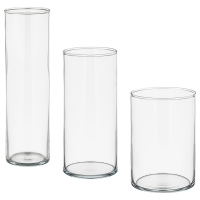 CYLINDER IKEA 601.750.92 Набор ваз 3 штуки прозрачное стекло