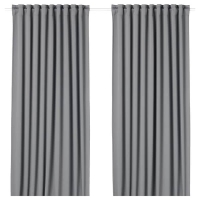 MAJGULL МАЙГУЛЛ Гардины, блокирующие свет, 2 шт., серый 145x300 см
