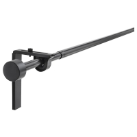 RACKA РЭККА Гардинный карниз/комбинация, черный 120-210 см