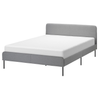 SLATTUM IKEA 304.463.73 Кровать 140 с мягкой обивкой Книса светло-серый Польша