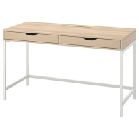 ALEX IKEA 604.735.29 Письменный стол 132x58 см Белая морилка/Дуб