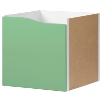 KALLAX IKEA 804.967.37 Вставка с дверцами 33x33 см. белый\зеленый