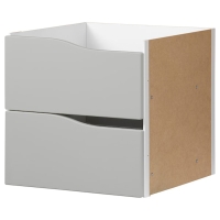 KALLAX IKEA 204.967.40 Вставка в шкаф 2 ящика Серый