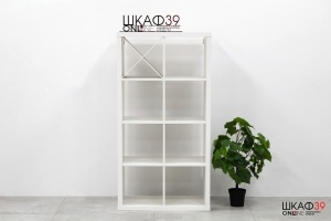 KALLAX Книжный шкаф белый 77x147 с вставкой