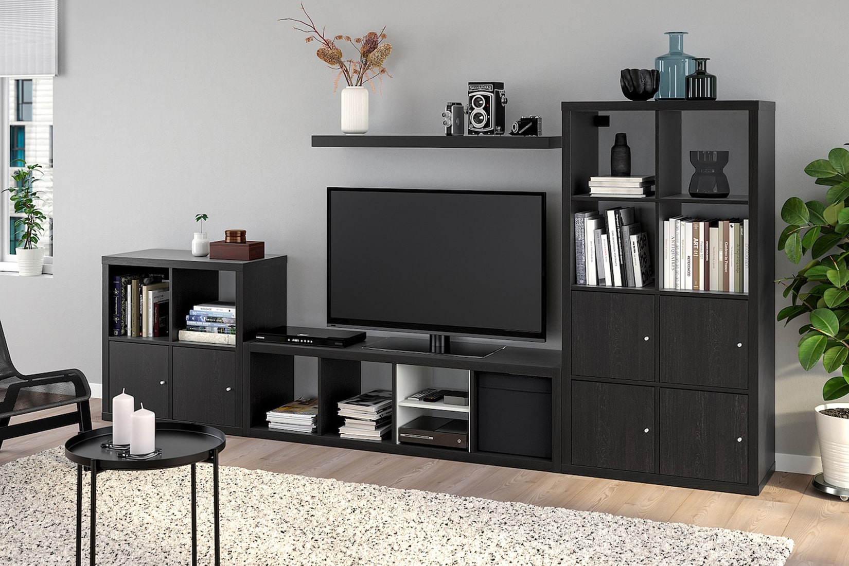 KALLAX гостиная модульная/стеллажи IKEA