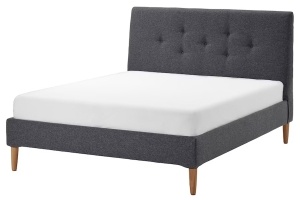 IDANAS IKEA 204.589.41 Каркас кровати 160 х 200 с мягкой обивкой Тёмно-серый