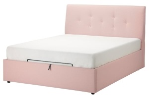 IDANAS IKEA 504.589.73 Кровать 160х200 см. с ПМ Gunnared бледно-розовый