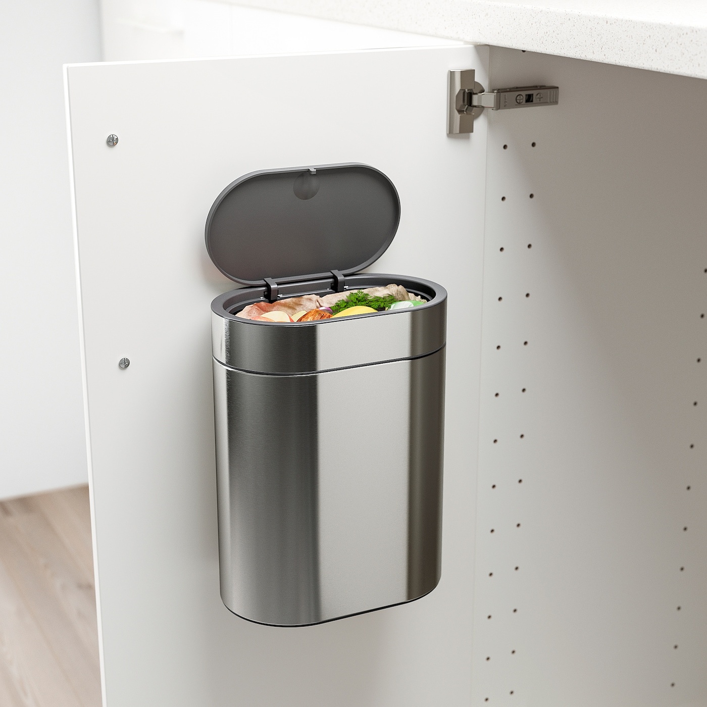 BROGRUND IKEA 704.333.64 Корзина с крышкой на кнопке