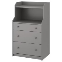 HAUGA IKEA 204.569.04 Комод 3 ящика с полкой 