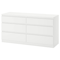 KULLEN IKEA 903.092.45 Комод с 6 ящиками 140x72 см Белый 