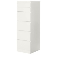 MALM IKEA 704.035.93 Комод 6 ящ. 40x123 cм. Белый/зеркало