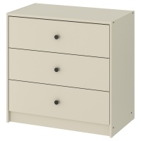 GURSKEN IKEA 004.863.27 Комод 3 ящ. 69x67 см Светло-бежевый