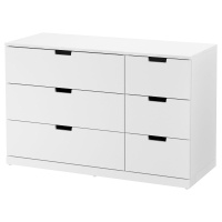 NORDLI Комод с 6 ящиками Белый 120 x 76 см