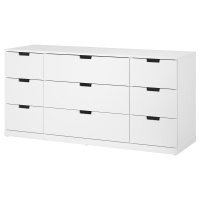 NORDLI Комод с 9 ящиками Белый 160 x 76 см