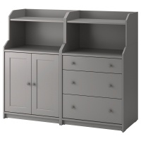 HAUGA IKEA 193.886.33 Книжный шкаф 139x46x116 см Серый