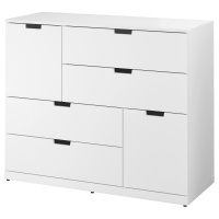 NORDLI Комод с 6 ящиками Белый 120 x 99 см