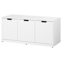 NORDLI Комод с 3 ящиками Белый 120x54 см