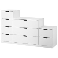 NORDLI Комод с 9 ящиками Белый 160 x 99 см