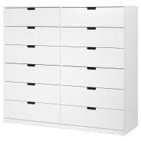 NORDLI Комод с 12 ящиками Белый 160x145 см