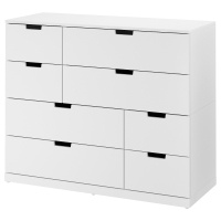 NORDLI Комод с 8 ящиками Белый 120 x 99 см