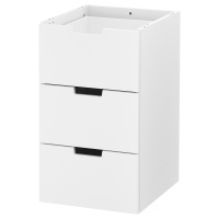 NORDLI Комод модульный / 3 ящика Белый 40x68 см Столешница и плинтус 40x47 cm