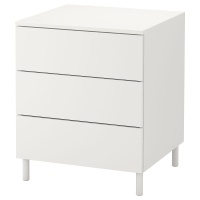 OPPHUS Комод с 3 ящ. 492.772.47  Белый/Фоннес белый 60x57x73 см IKEA