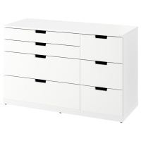 NORDLI Комод с 7 ящиками Белый 120x76 см