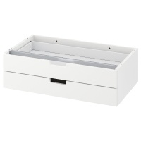 NORDLI Модульный комод/2 ящика, белый 80x23 см Столешница и цоколь 80x47 см