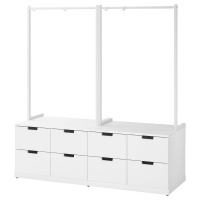 NORDLI Комод с 8 ящиками Белый 160x169 см 492.952.08