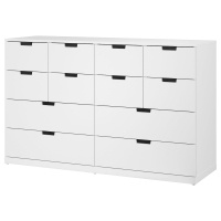 NORDLI Комод с 12 ящиками Белый 160 x 99 см