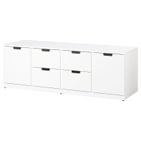 NORDLI Комод с 6 ящиками Белый 160x54 см