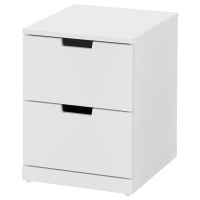 NORDLI Комод с 2 ящиками Белый 40x54 см