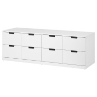 NORDLI Комод с 8 ящиками Белый 160x54 см