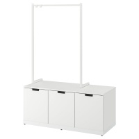 NORDLI Комод с 3 ящиками Белый 120 x 169 см