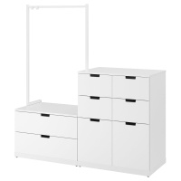 NORDLI Комод с 8 ящиками Белый 160x169 см 692.953.49