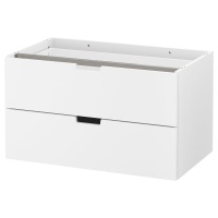 NORDLI Комод модульный / 2 ящика Белый 80x45 см Столешница и плинтус  80x47 cm