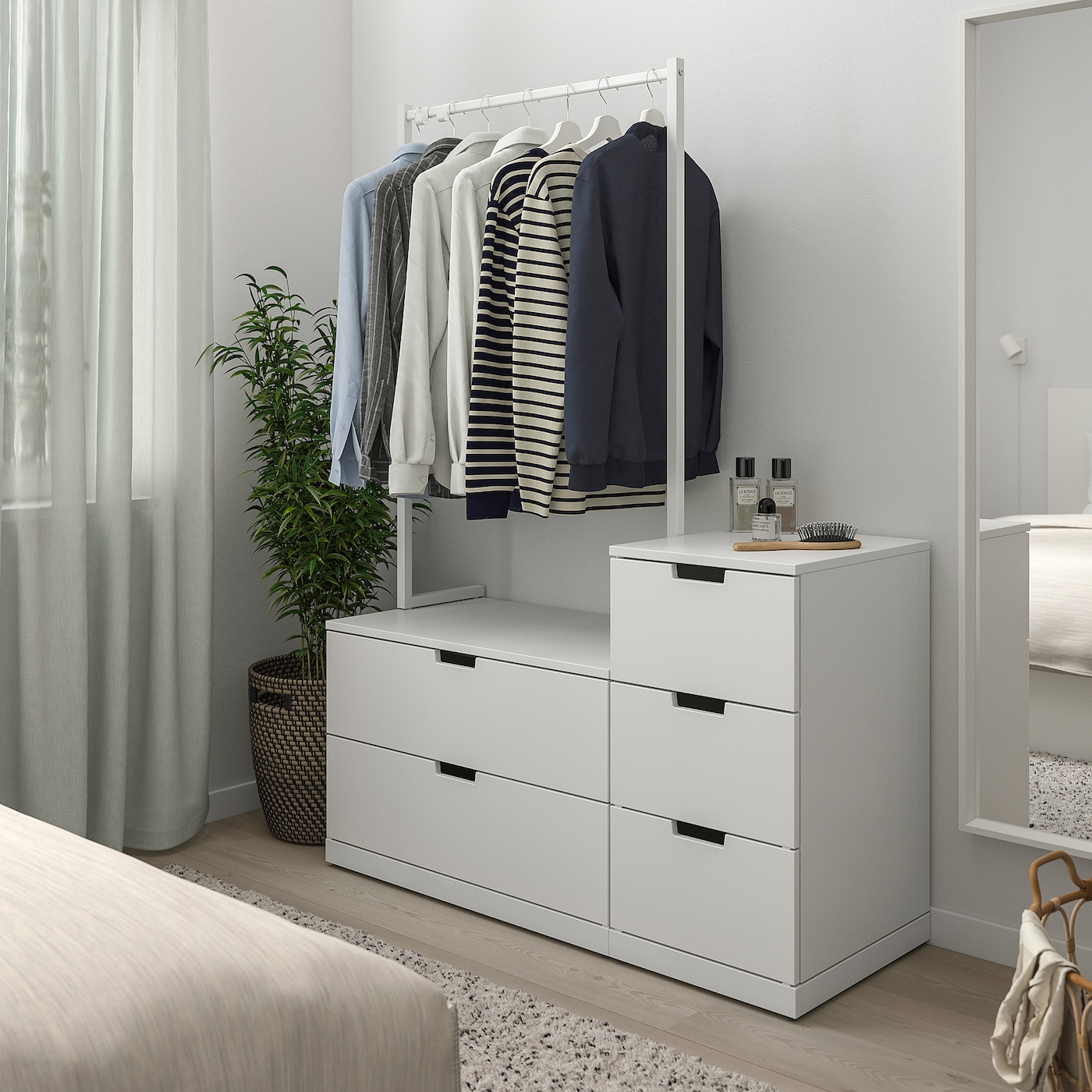 NORDLI Комод с 5 ящиками Белый 120x169 см