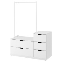 NORDLI Комод с 5 ящиками Белый 120x169 см