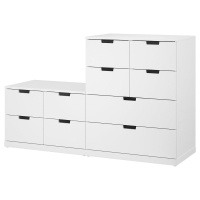 NORDLI Комод с 10 ящиками Белый 160x99 см