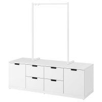 NORDLI Комод с 6 ящиками Белый 160x169 см