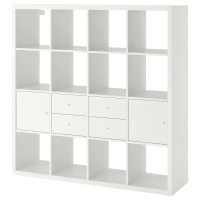 KALLAX Стеллаж с 4 вставками 192.783.28 Белый 147x147 см IKEA