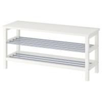 TJUSIG IKEA 701.527.02 Скамья с полкой для обуви 108x34x50 см. Белый